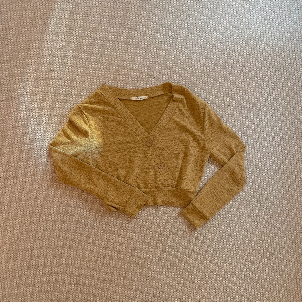 Molly Green Crossover Cropped Sweater